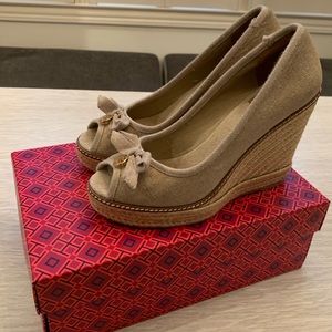 Tory Burch “Jackie” espadrille wedge